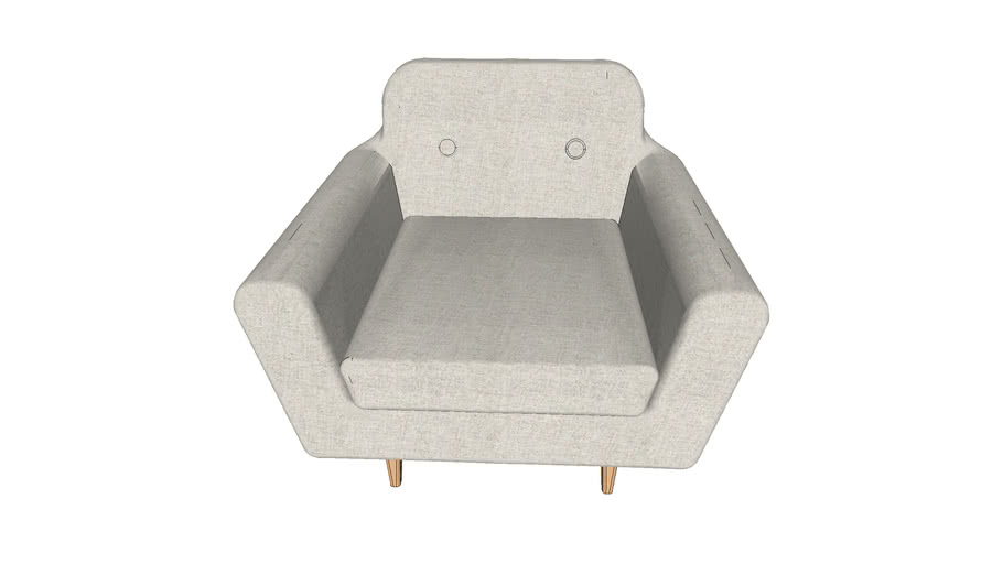 IKEA KLUBBFORS Armchair, Gunnared beige 3D Warehouse