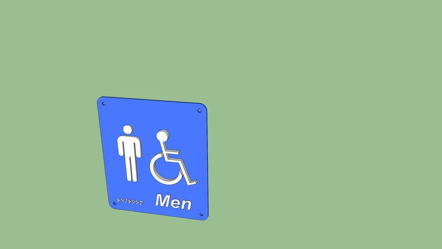 Men's Bathroom Sign | 3D Warehouse