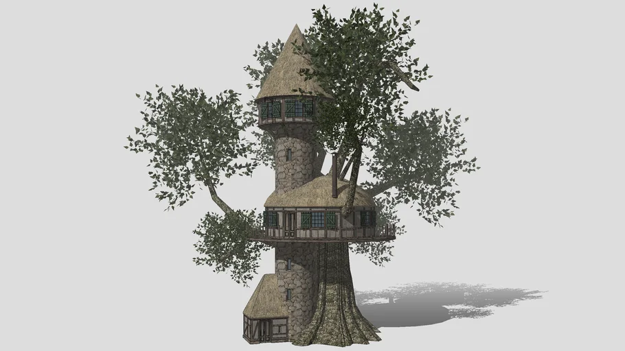 Fantasy mage tower in a tree | 3D Warehouse
