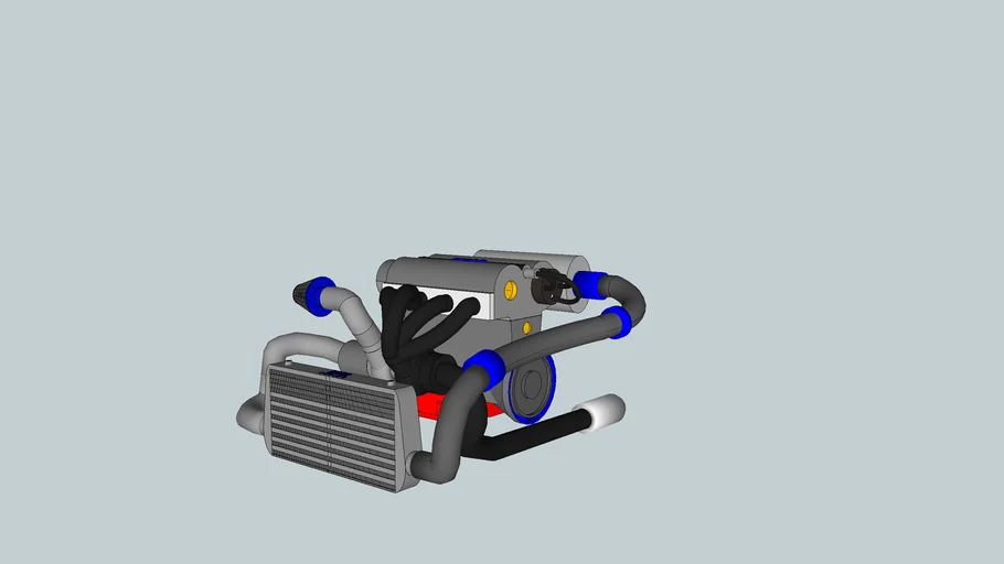 Turbocharged engine 3D Warehouse
