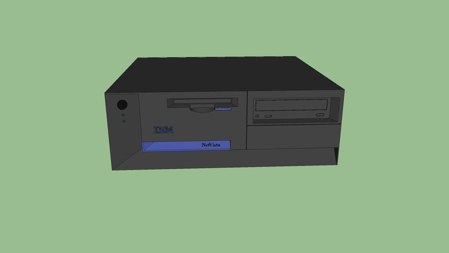 Early IBM NetVista Computer (black) | 3D Warehouse