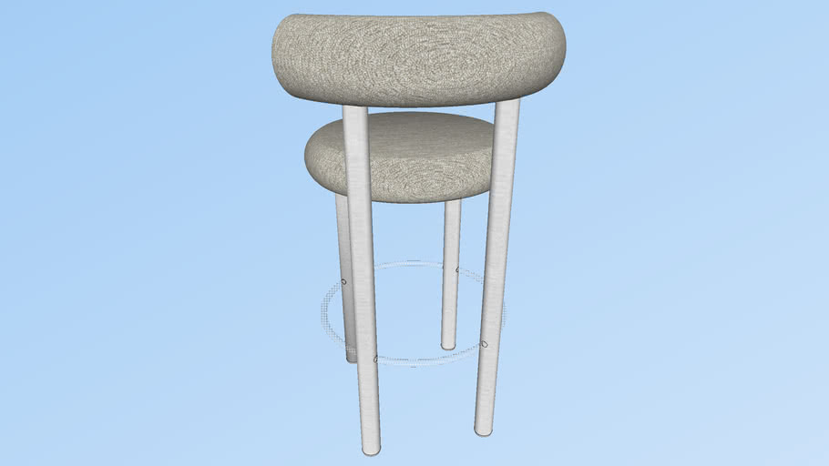 High stool upholstered