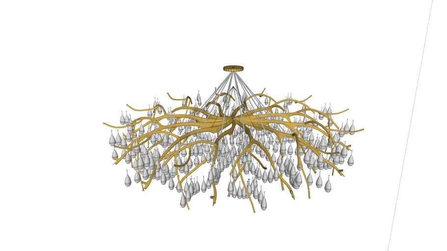 Twig Chandelier 80 cm / Root Hanging Lamp