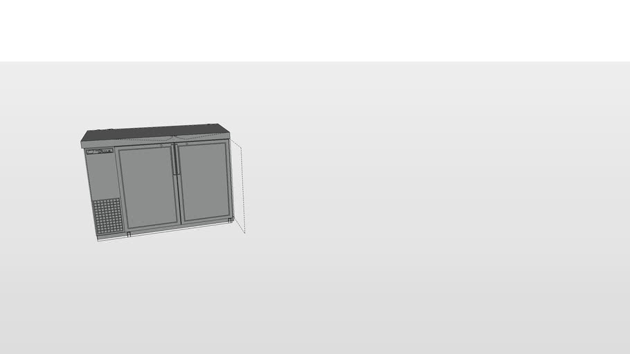TBB2448GHCLD TRUE undercounter refrigerator 3D Warehouse