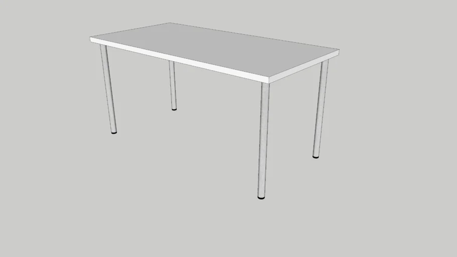 IKEA Table LINNMON 150 x 75 x 35cm ADILS 70 x 4cm - Model - 3D Warehouse