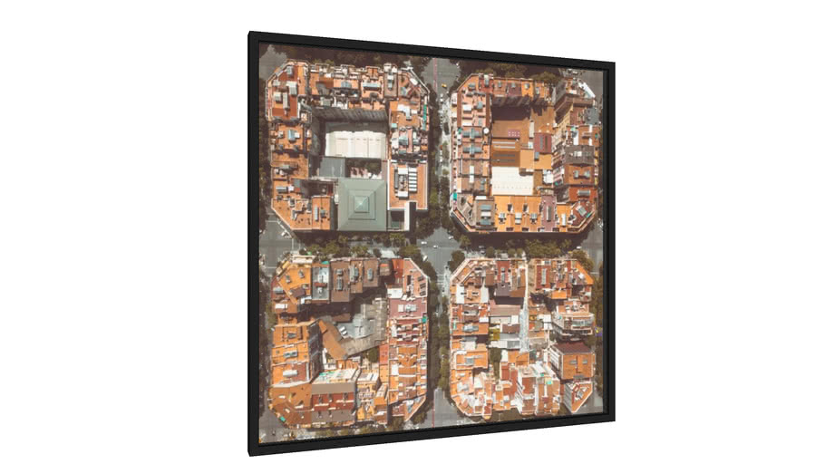 Quadro Os Quadrados de Barcelona - Galeria9, por HitTheRoadFred