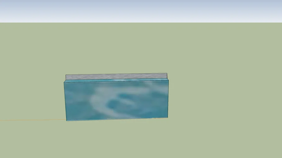 Water blade, 60cm, 5cm lip 3D Warehouse