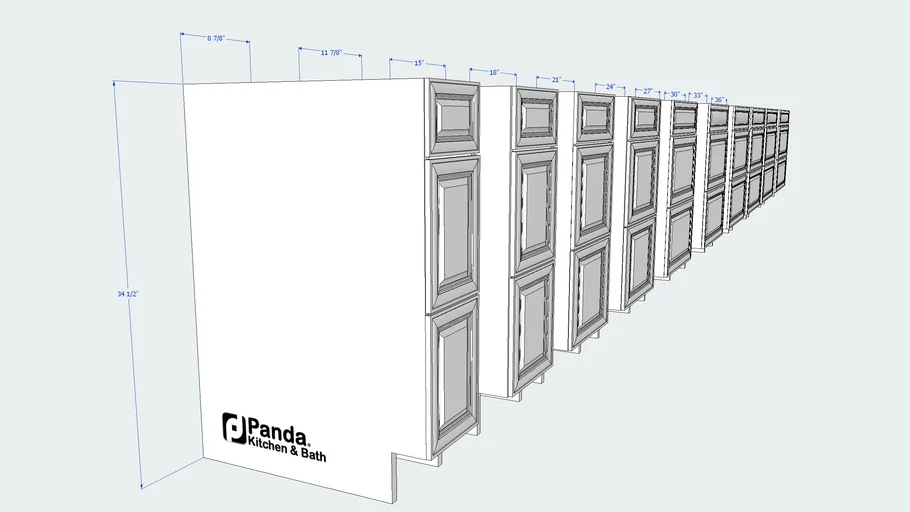 BASE 3 DRAWERS BRISTOL 3D Warehouse