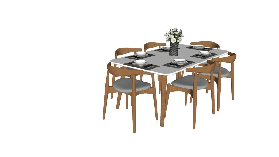 Dining Set Meja Makan Dining Table 3d Warehouse vrogue.co