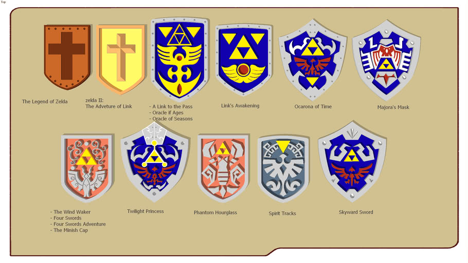 The Legend of Zelda: All shields | 3D Warehouse