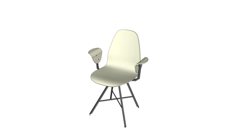 Square chair Spoinq steel