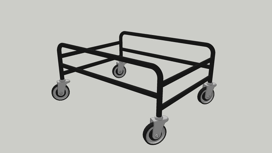 4 Wheels shopping basket holder 3D Warehouse