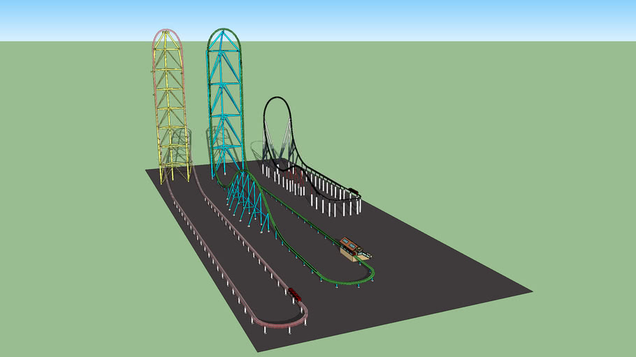 kingda ka , top thrill dragster and stealth | 3D Warehouse