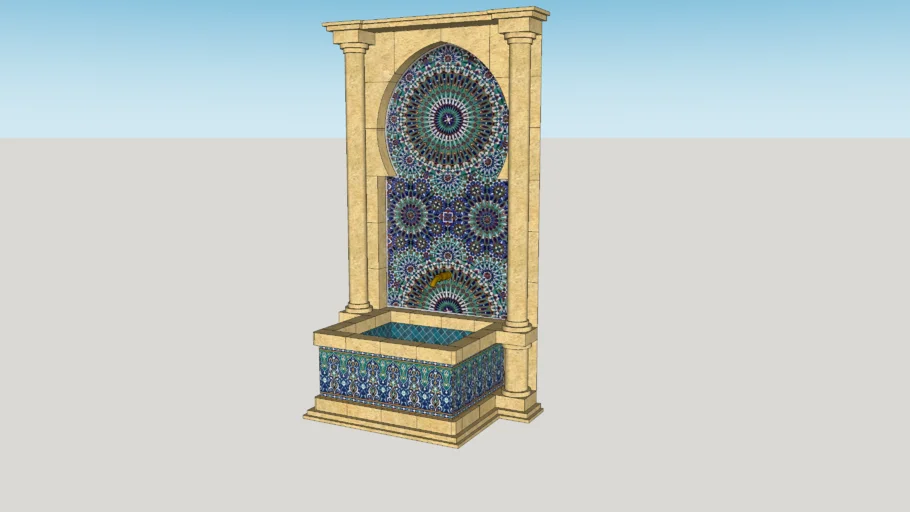 Moroccan Tile Fountain 4