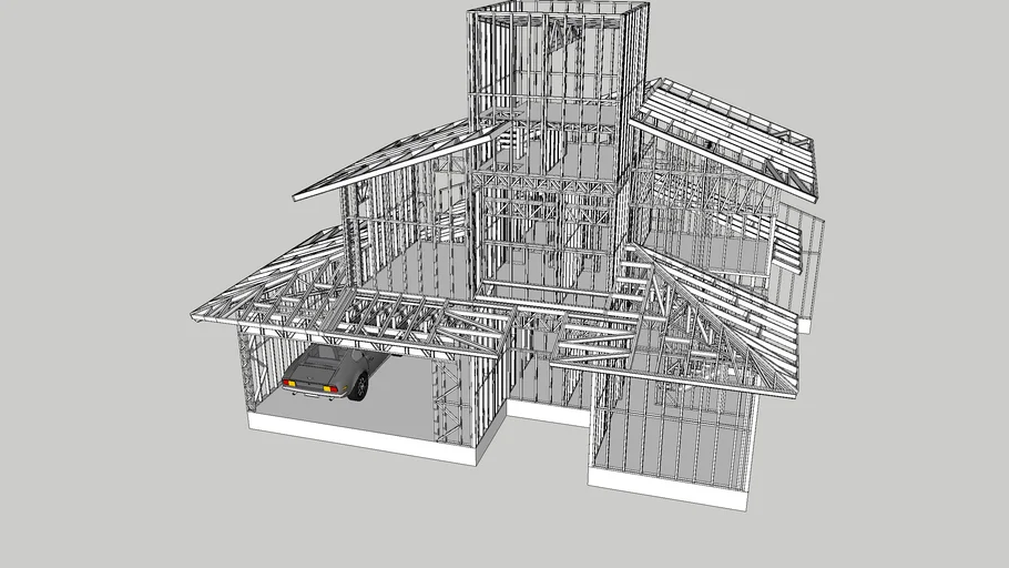 Modelo Estrutural Steel Frame 3d Warehouse