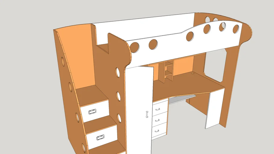 NIKA Loft Twin Bed JYSK 3D Warehouse