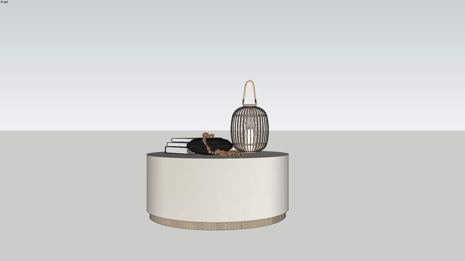 Bellair 39' Round Coffee Table Pottery Barn 3D Warehouse