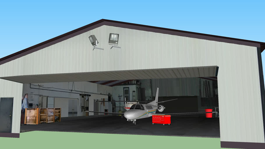 Xenia Small Hangar and Propane Tank 3D Warehouse
