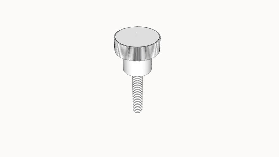 Thumb screw, knurled, 1024 x 1 inch, Mcmaster Carr 6091K42 3D Warehouse