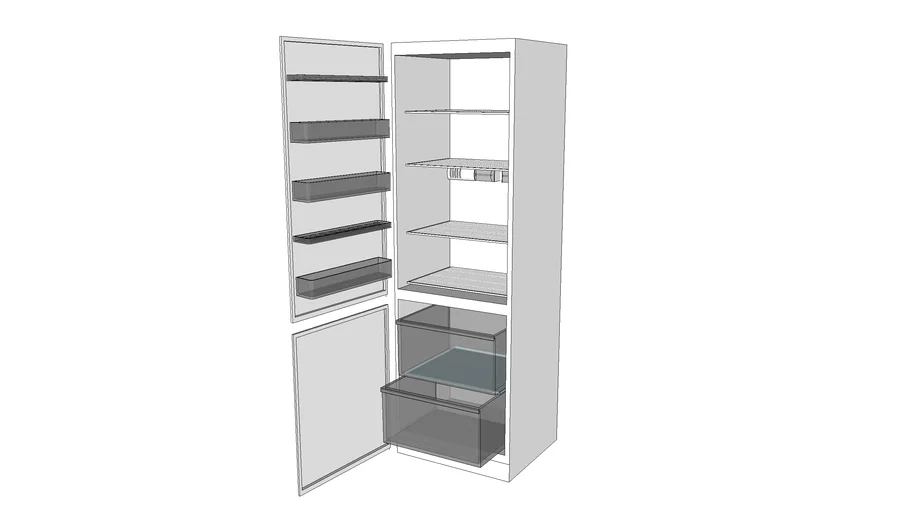 FridgeFreezer int open doors 3D Warehouse