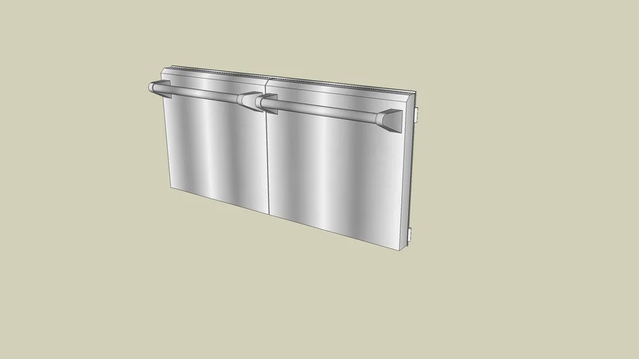 KBAU482TSS Kitchenaid Outdoor 48 inch Access Doors 3D Warehouse