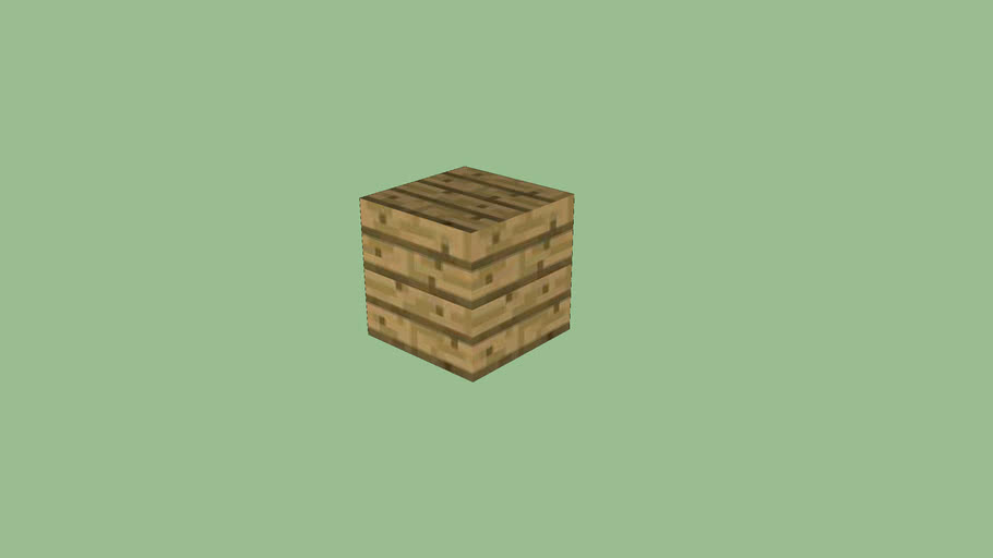 MinecraftOak Plank Block 3D Warehouse