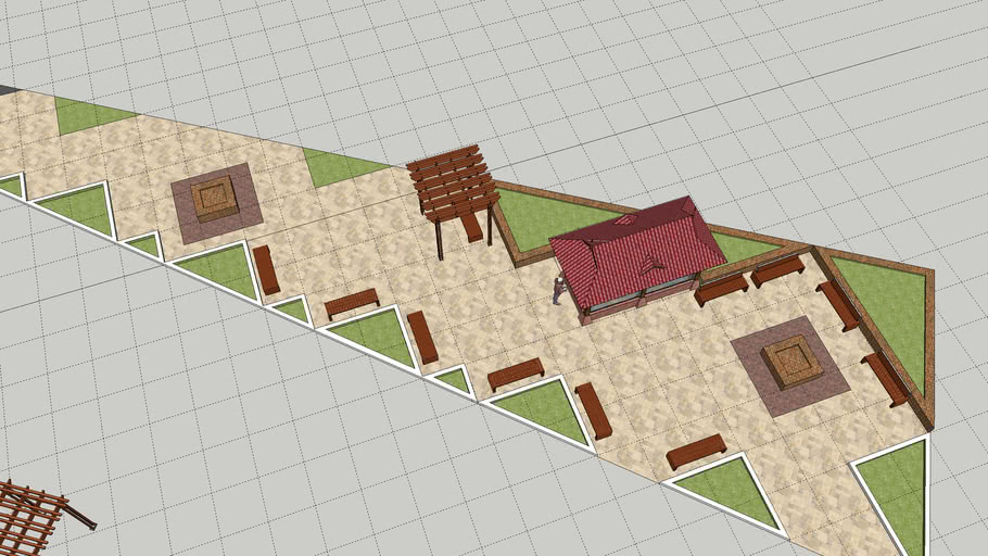 Triangular Park 3D Warehouse