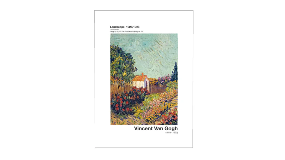 Quadro Decorativo Van Gogh Landscape (Campo, Flores)