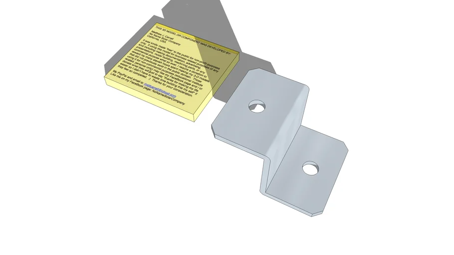 Machined Aluminum ZBracket for Solar PV Panel Direct Mounting v1.1