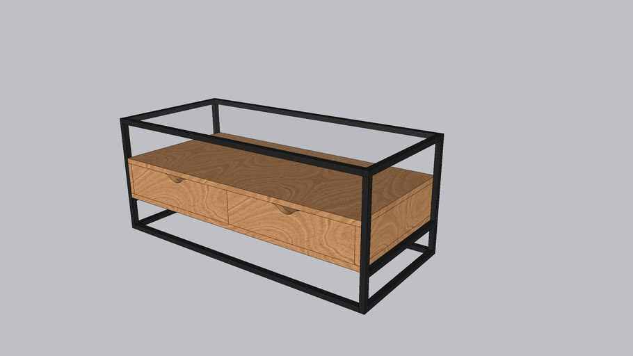 Project 62 Ada Mixed Material Coffee Table with Glass Top 3D Warehouse