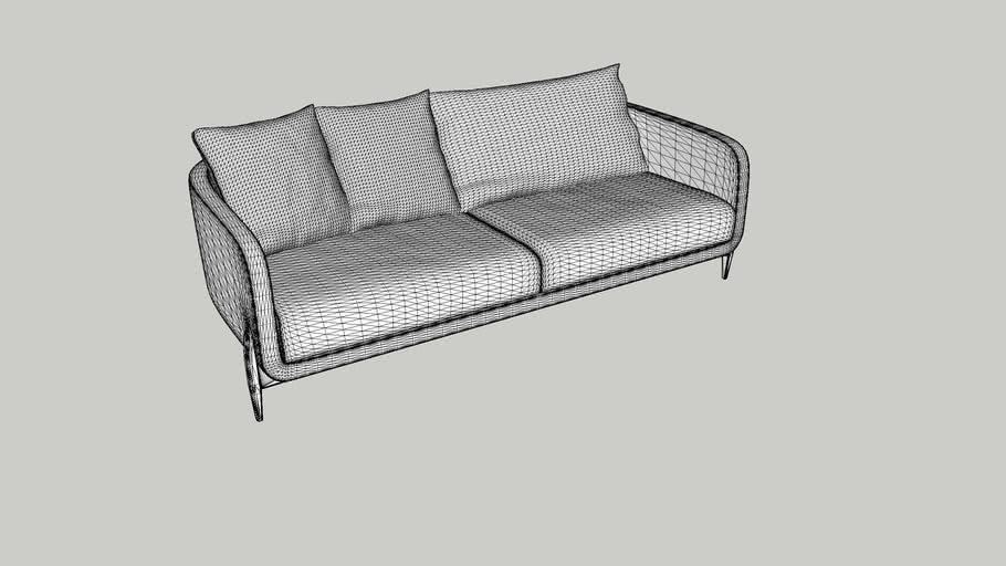 Jenny 3 Seater Sofa 3d Warehouse