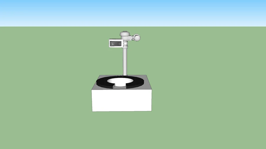 Toilet With Sloan SMOOTH Flush-O-Meter