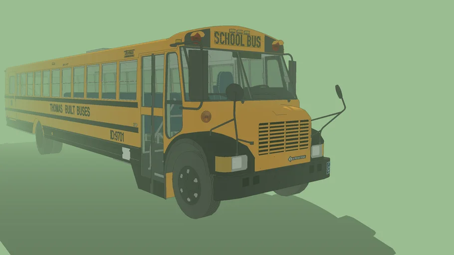 1997 Thomas Vista 77 Passenger School Bus (Yellow Roof) (Handy) | 3D ...