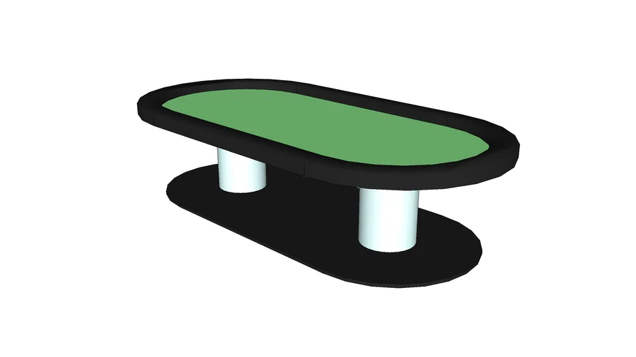 Poker Table Oval 3D Warehouse