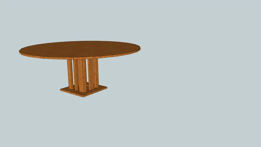 Dining table with slotted legs | 3D Warehouse