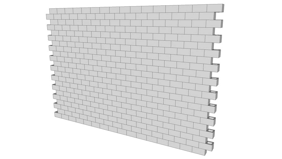 CMU 8inx16inx8in Block Wall - Detailed | 3D Warehouse