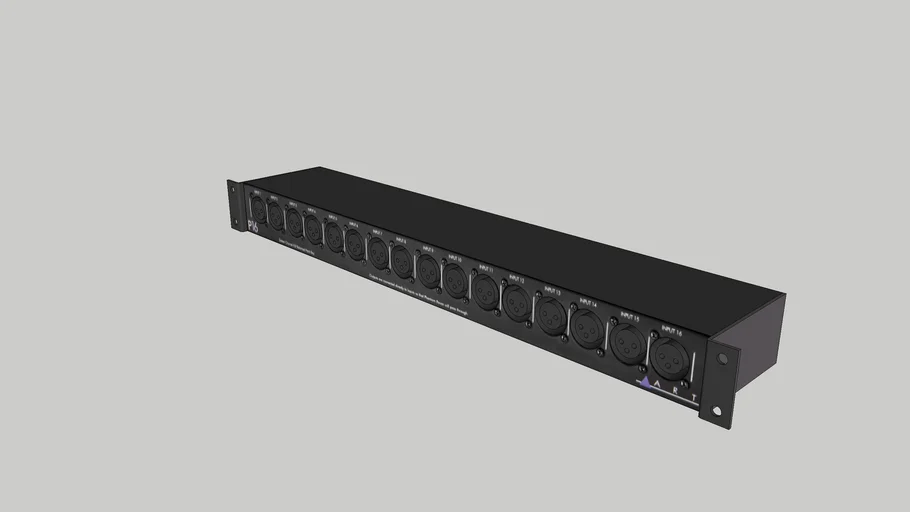 ART P16 16-channel XLR Balanced Patchbay | 3D Warehouse