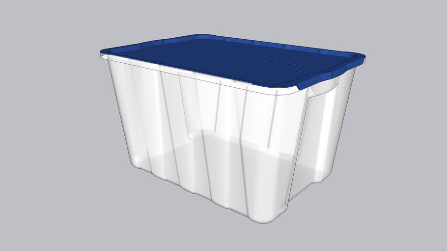 HDX GSC 49L storage box (BLUE) 3D Warehouse