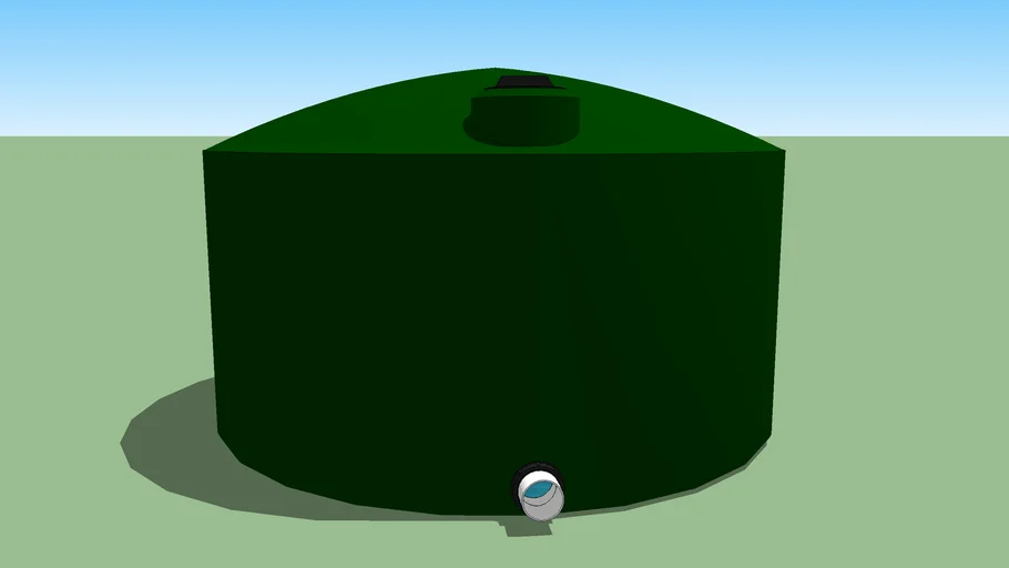 Small Rain Tank with 8' Top | 3D Warehouse