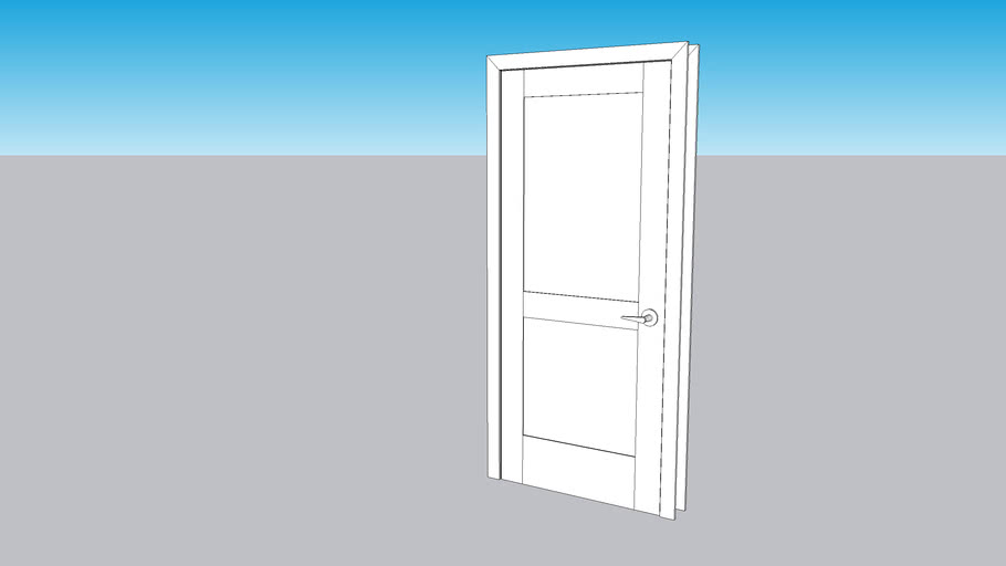 34' x 80' interior door - shaker style | 3D Warehouse