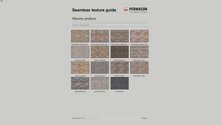Permacon Masonry seamless textures 2019 - Guide p.4 | 3D Warehouse