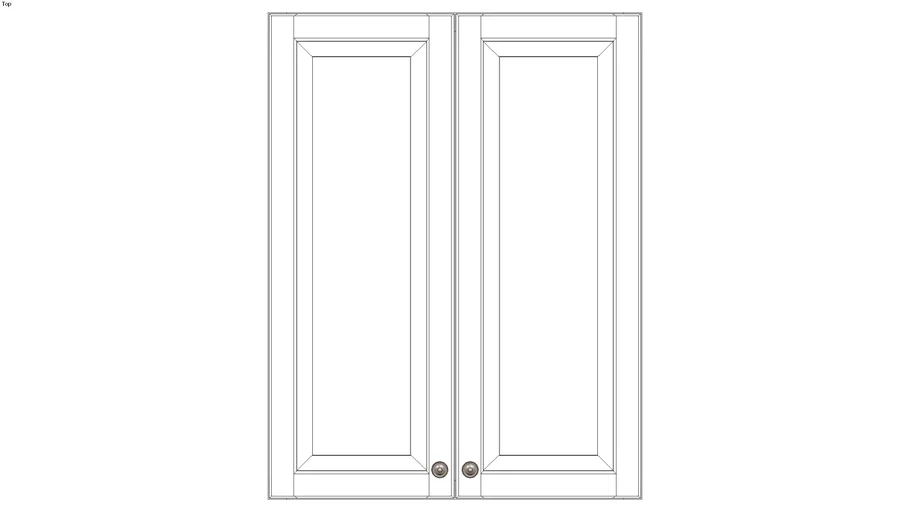 Wall Double Door 39Hx15D | 3D Warehouse