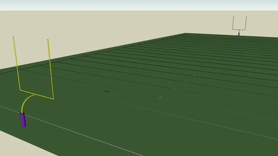 Gridiron Football Field 3D Warehouse