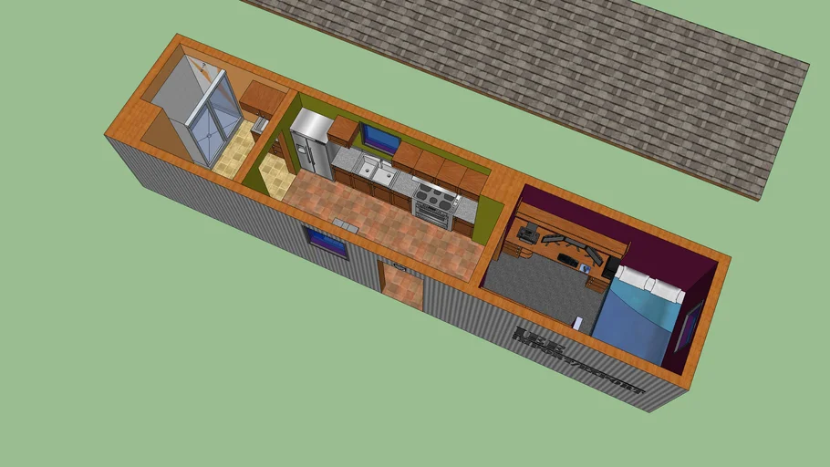 Sketchup Container Home Design Container House 3D Model By Zyed