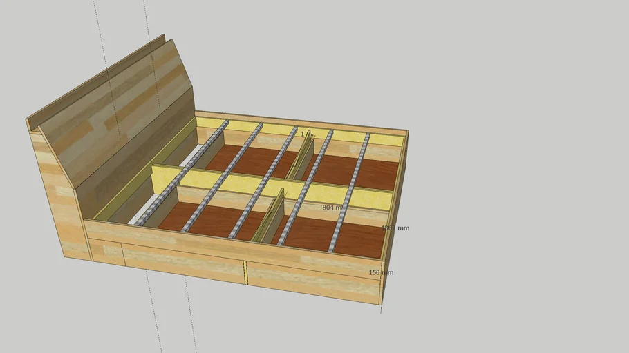 Bed Frame by Made In VANDA 3D Warehouse