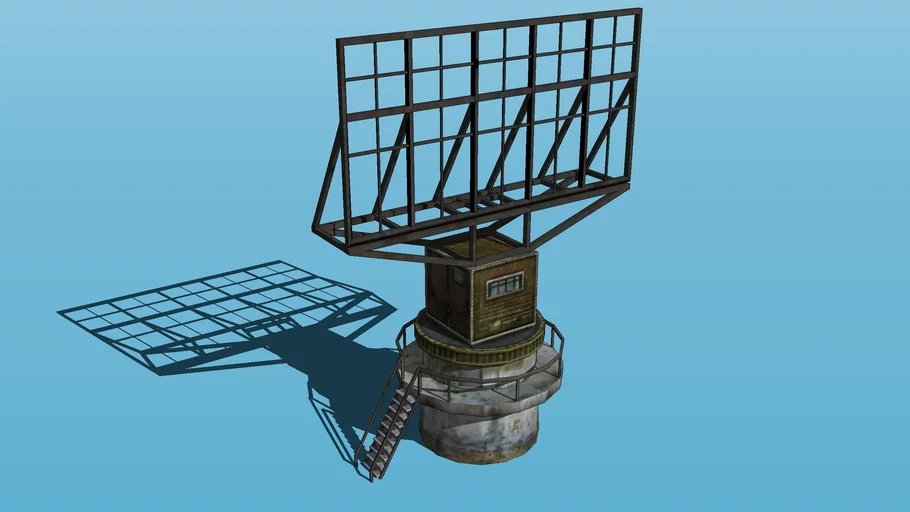 german radar station Limber Freya (low poly)