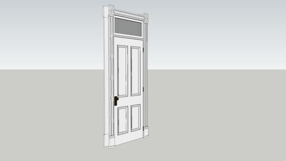 32 X 96 Victorian Transom Door - Interior | 3D Warehouse