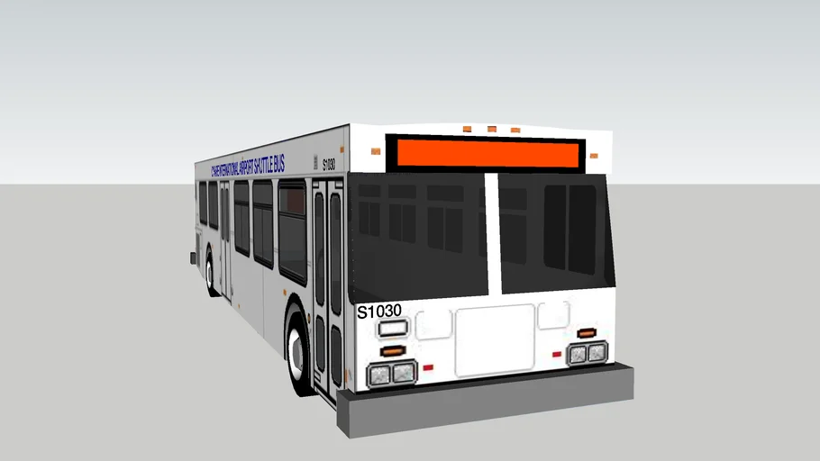 2003 new flyer d40lf ohare rental car shuttle bus 3D Warehouse