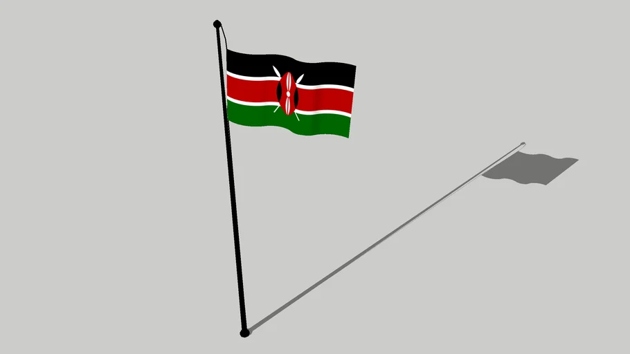 Bendera ya Kenya Flag of Kenya 3D Warehouse