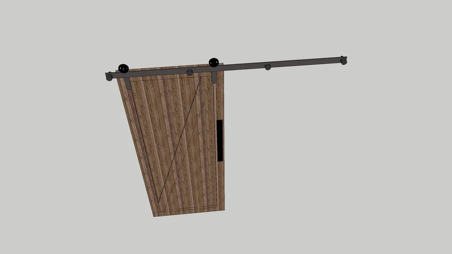 porte-coulissante-en-bois-3d-warehouse